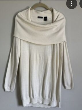 VICI Cream Cowl Neck Off-Shoulder Sweater...Size:Large
